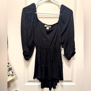 Treasure & Bond Black Blouse w/ Open Back